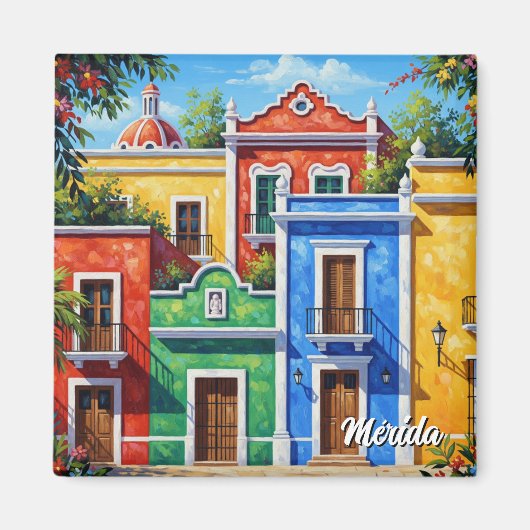 メキシコ メリダ 旅行 マグネット (正面)