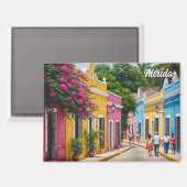 メキシコ メリダ 旅行 マグネット (正面/裏面)