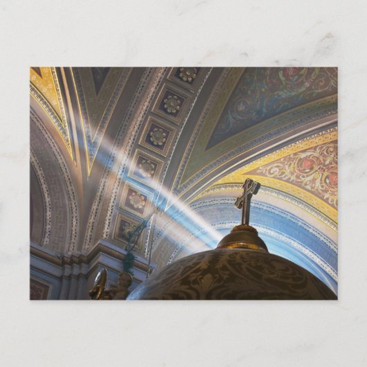 メキシコ、モレリア。日光がインテリアに入る ポストカード (正面)