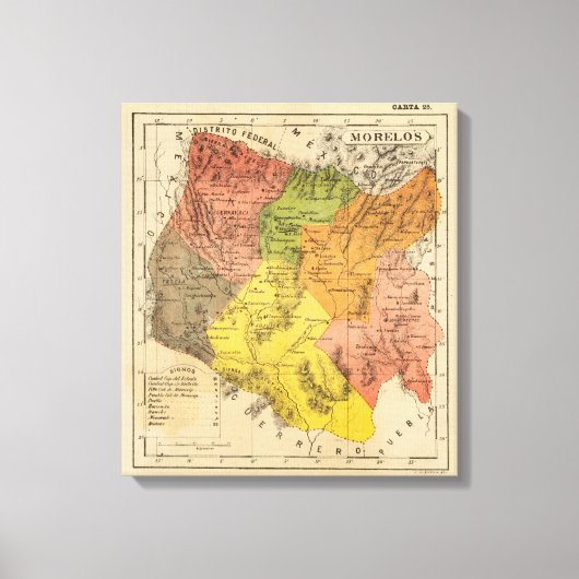 メキシコ，モレロス キャンバスプリント (正面)