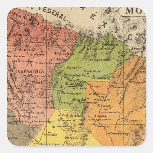 メキシコ,モレロス スクエアシール (正面)