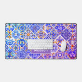 メキシコ、モロッコ、シチリア地中海の紫 デスクマット (キーボード&マウス)