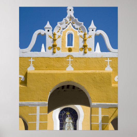 メキシコ、ユカタン、イザマール。ザフランシスコ会修道院 ポスター (正面)