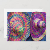 メキシコ、ユカタン、メリダ伝統的織 ポストカード (正面/裏面)