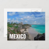 メキシコ、ユカタン、半島、トゥルム遺跡、マヤ ポストカード (正面/裏面)