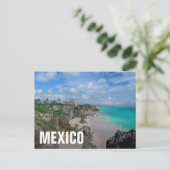 メキシコ、ユカタン、半島、トゥルム遺跡、マヤ ポストカード (スタンド正面)