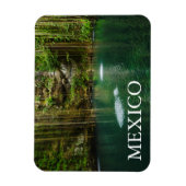 メキシコ、ユカタン、風光明媚な湖 マグネット (縦)