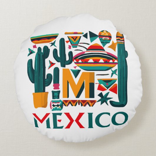 メキシコ ラウンドクッション (裏面)