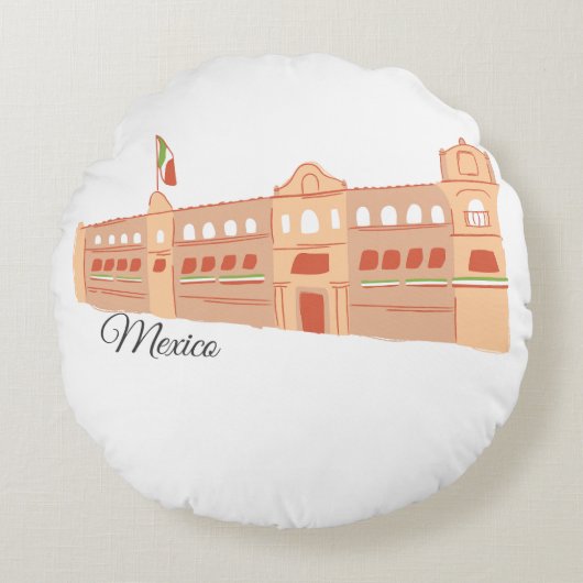 メキシコ ラウンドクッション (正面)
