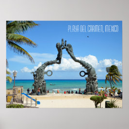 メキシコ　リビエラ・マヤ　プラヤ・デル・カルメン　旅行 ポスター