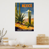 「メキシコ」ヴィンテージ旅行ポスター ポスター (キッチン)