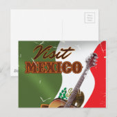 メキシコ ヴィンテージ旅行ポスター ポストカード (正面/裏面)