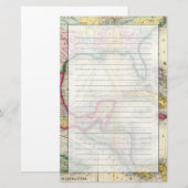 メキシコ、中央アメリカの地図 便箋 (正面/裏面)