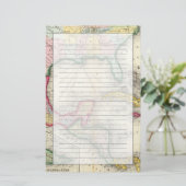 メキシコ、中央アメリカの地図 便箋 (スタンド正面)