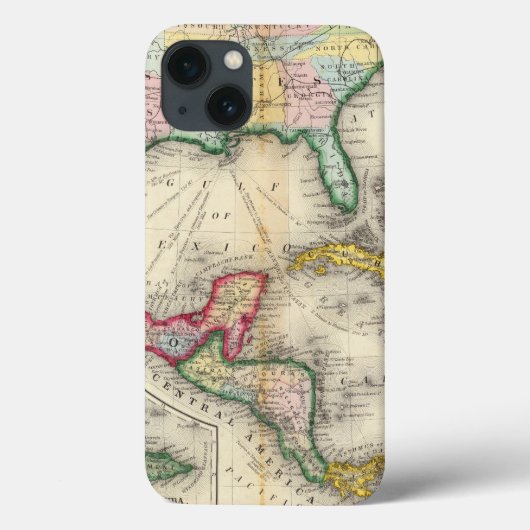 メキシコ、中央アメリカの地図 Case-Mate iPhoneケース (裏面)