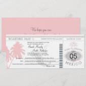 メキシコ　出発案内　目的地ウェディング 招待状 (正面/裏面)