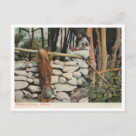 メキシコ、子供、ロミオ、ジュリエット1905ヴィンテージ ポストカード (正面)