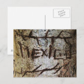 「メキシコ」彫り木彫りグラフィティ ポストカード (正面/裏面)