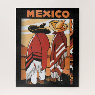 メキシコ～旅行のポスターMexicans Zarapes ジグソーパズル