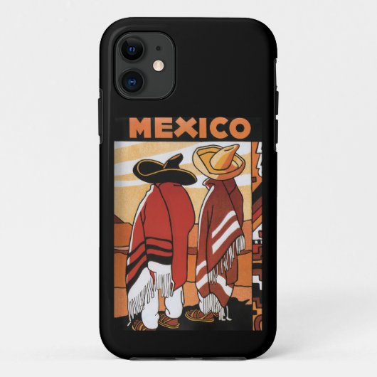 メキシコ~旅行のポスターMexicans Zarapes Case-Mate iPhoneケース (裏面)