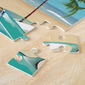 メキシコ – 旅行飛行機旅行ポスター ジグソーパズル (側面)