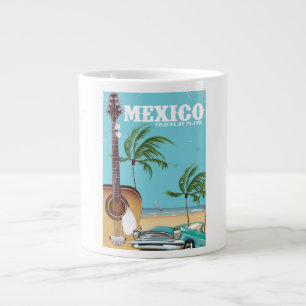 メキシコ – 旅行飛行機旅行ポスター ジャンボコーヒーマグカップ