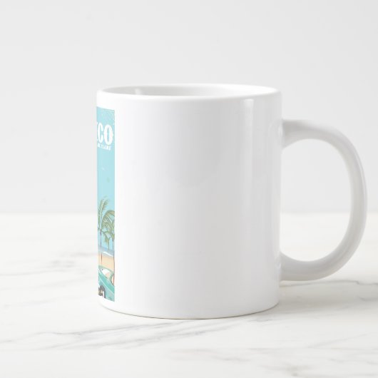 メキシコ – 旅行飛行機旅行ポスター ジャンボコーヒーマグカップ (右)