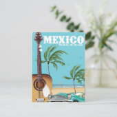 メキシコ – 旅行飛行機旅行ポスター。 ポストカード (スタンド正面)