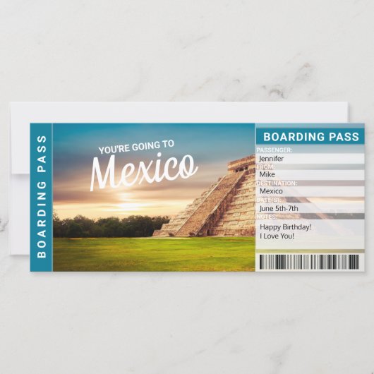 メキシコ 旅行 ギフト 券 (正面)