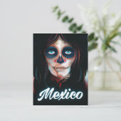 メキシコ 死者の日 バカンス ポスター ポストカード (スタンド正面)