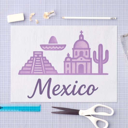 メキシコ 水彩 ティッシュペーパー、ミニマリスト メキシコ 薄葉紙 (クラフト)