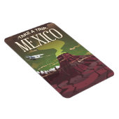 メキシコ 火山 ビンテージ 旅行 ポスター マグネット (右側)
