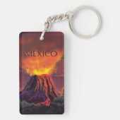 メキシコ 火山 旅行ポスター キーホルダー (裏面)