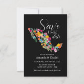 メキシコ 結婚式 Save the Date フラワー招待状 セーブザデート (正面)