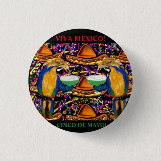 メキシコ 缶バッジ (正面)