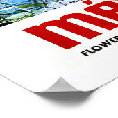 メキシコ、花と笑顔の女の子、ヴィンテージ、旅行 ポスター (角)