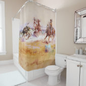 メキシコ – 西アートバイチャールズMラッセル シャワーカーテン (インサイチュ)