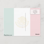 メキシコ、金と銀の腕を持つメキシコ ポストカード (裏面)