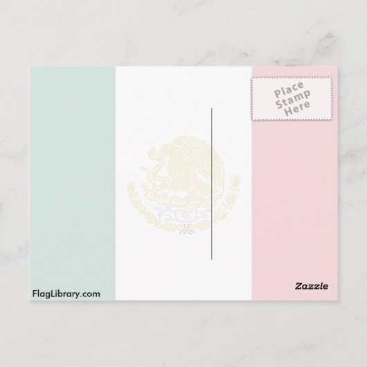 メキシコ、金と銀の腕を持つメキシコ ポストカード (裏面)