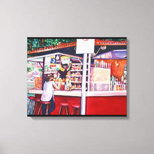 メキシコ，食料品店 キャンバスプリント