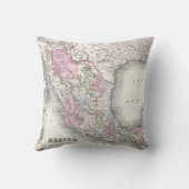 メキシコ(1855年)のヴィンテージの地図 クッション (裏面)