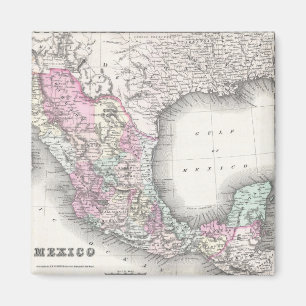 メキシコ(1855年)のヴィンテージの地図 マグネット