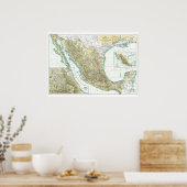 「メキシコ: 1916年詳細地図… ポスター (キッチン)