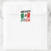 メキシコ 2026 サッカー ファン デザイン フットボール スクエアシール (バッグ)
