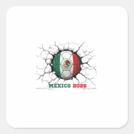 "メキシコ 2026: 誇りと情熱 スクエアシール