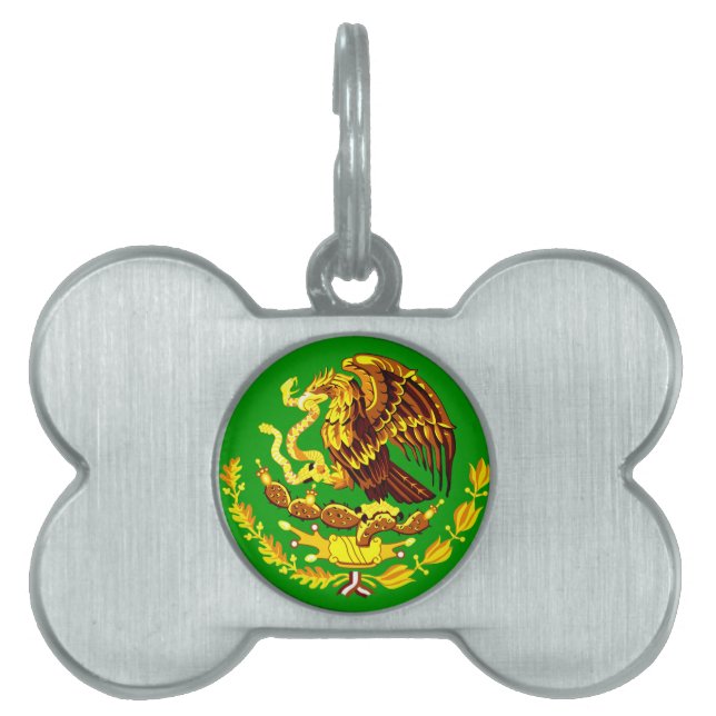 メキシコ COA ゴールド ペットネームタグ (正面)