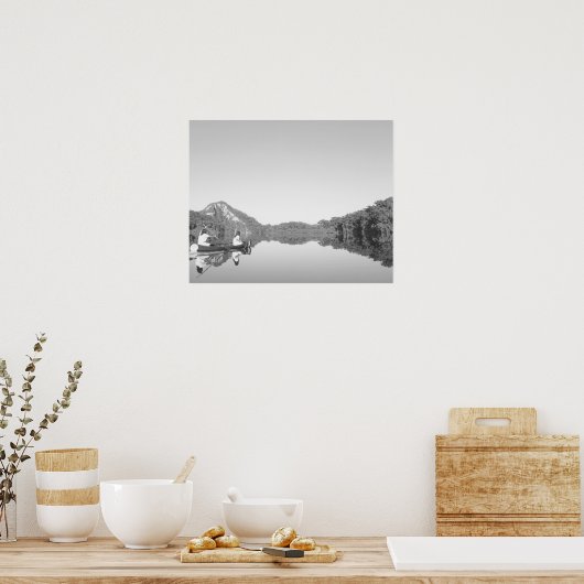 メキシコ、CONANPパークレンジャーは息子と一緒にパトロール ポスター (キッチン)