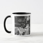 メキシコ、D.F.、メキシコシティ、コヨアカン:ベンチ マグカップ (左)