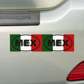 メキシコ – MEX – ユーロスタイル バンパーステッカー (車上)