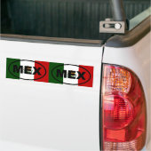 メキシコ – MEX – ユーロスタイル バンパーステッカー (トラック上)